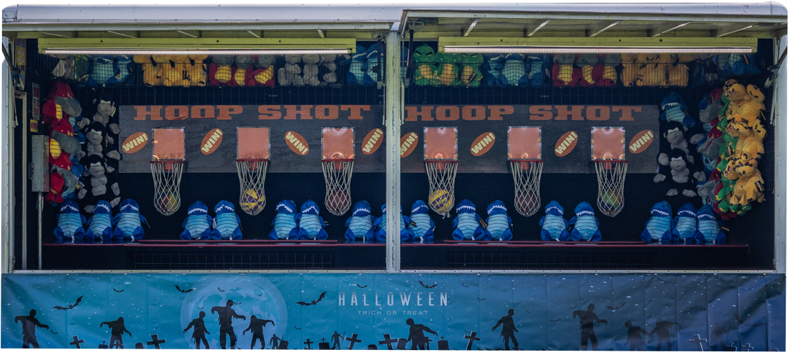 bball-trailer Halloween-themed carnival game trailer