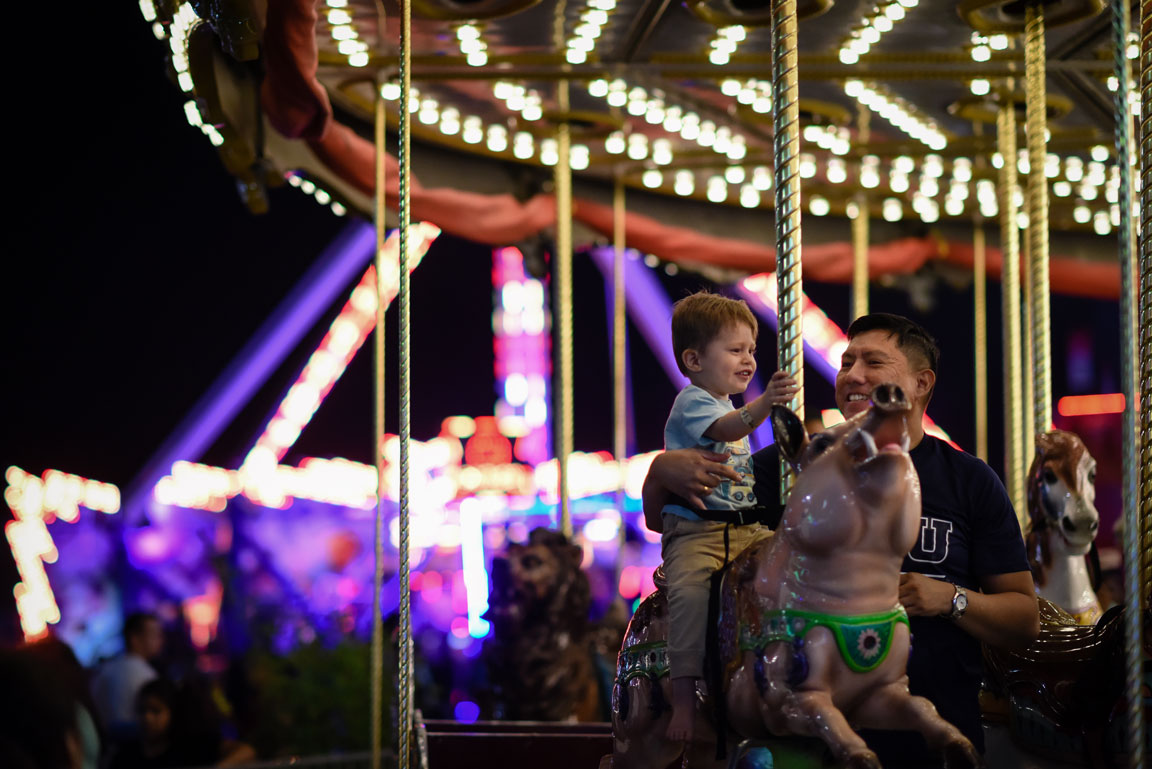 fair-at-night carousel ride