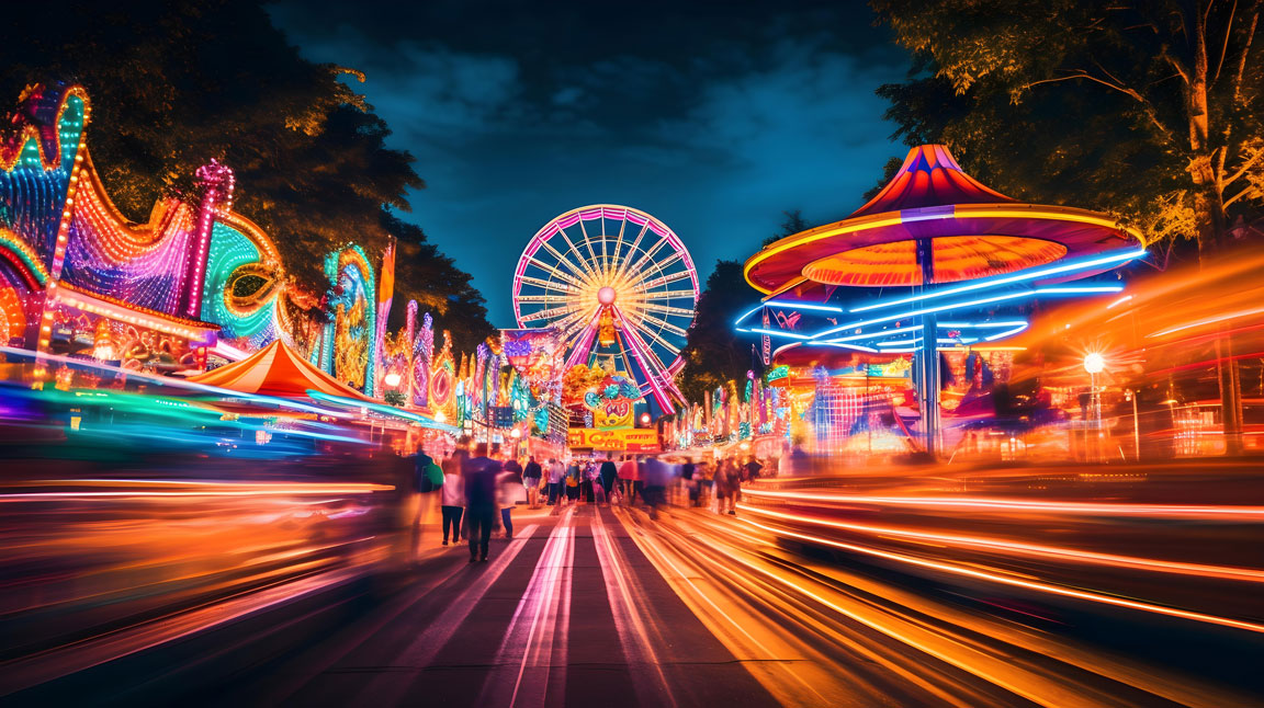 night-fair night time carnival
