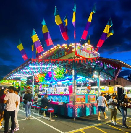 People of all ages attending a carnival