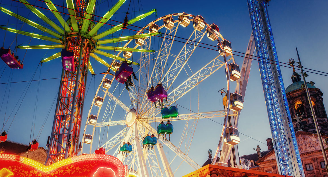 amusement-park-carousel-beautiful-night-lighting carnival at night
